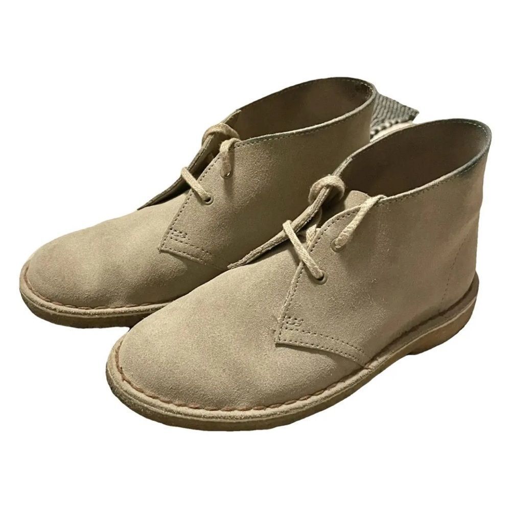 Clarks Men's Beige Suede Chukka Boots